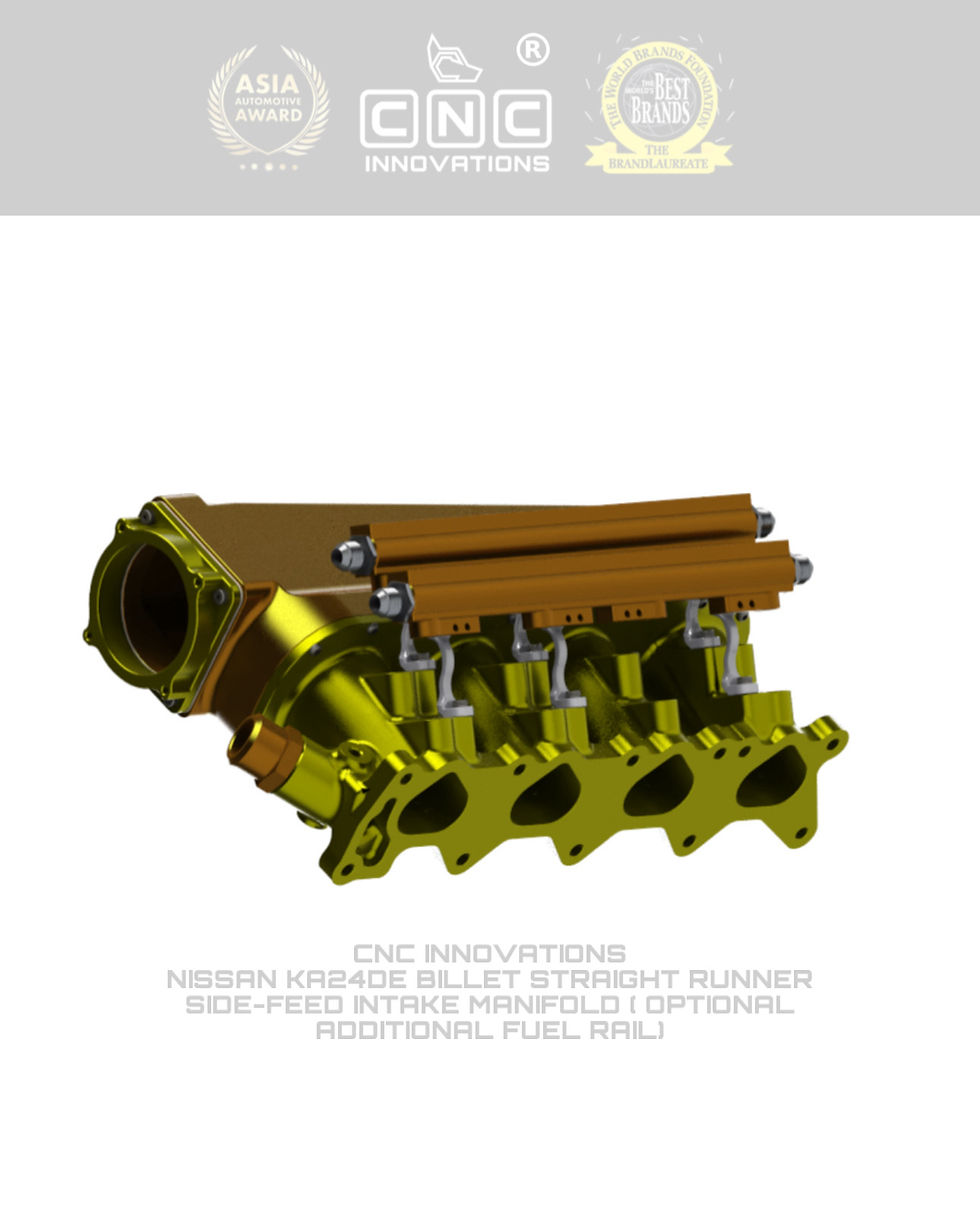 Thumbnail: NISSAN KA24DE BILLET STRAIGHT RUNNER SIDE-FEED INTAKE MANIFOLD ( OPTIONAL ADDITI
