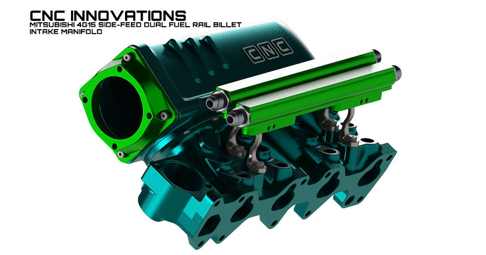 Thumbnail: MITSUBISHI 4G15 SIDE-FEED DUAL FUEL RAIL INTAKE MANIFOLD (optional 4 or 8 inject