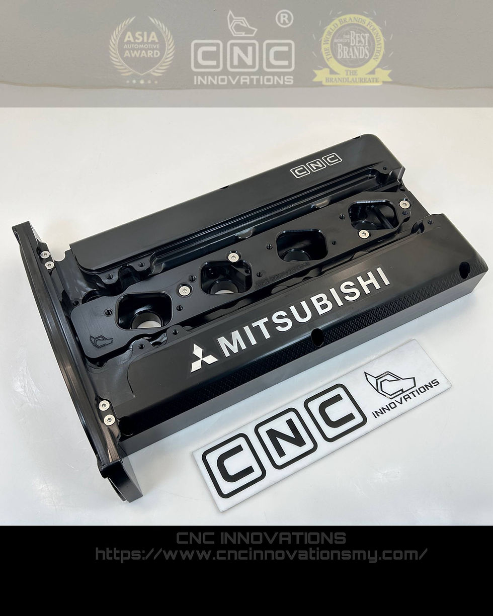 Thumbnail: MITSUBISHI 4G63 MIVEC TURBO EVO 9 BILLET DRY SUMP VALVE COVER
