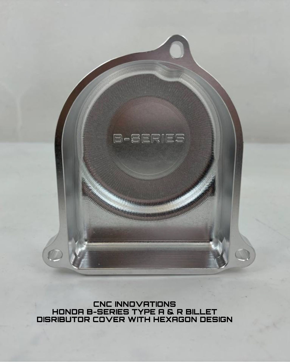 Thumbnail: HONDA B-SERIES TYPE A & R b16 B18 B20 BILLET DISRIBUTOR COVER WITH HEX DESIGN