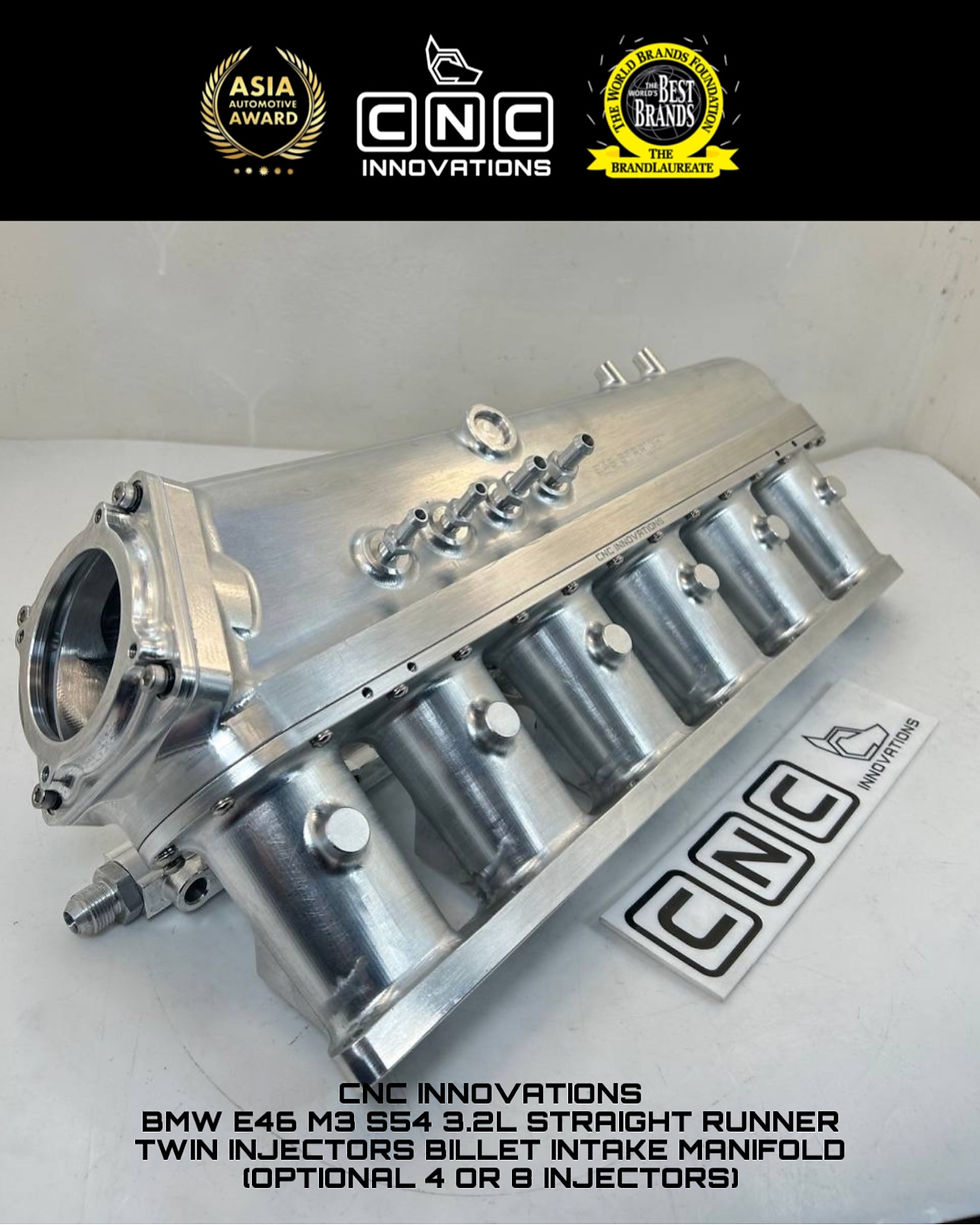 Thumbnail: BMW E46 M3 S54 3.2L STRAIGHT RUNNER TWIN INJECTORS BILLET INTAKE MANIFOLD (OPTIO