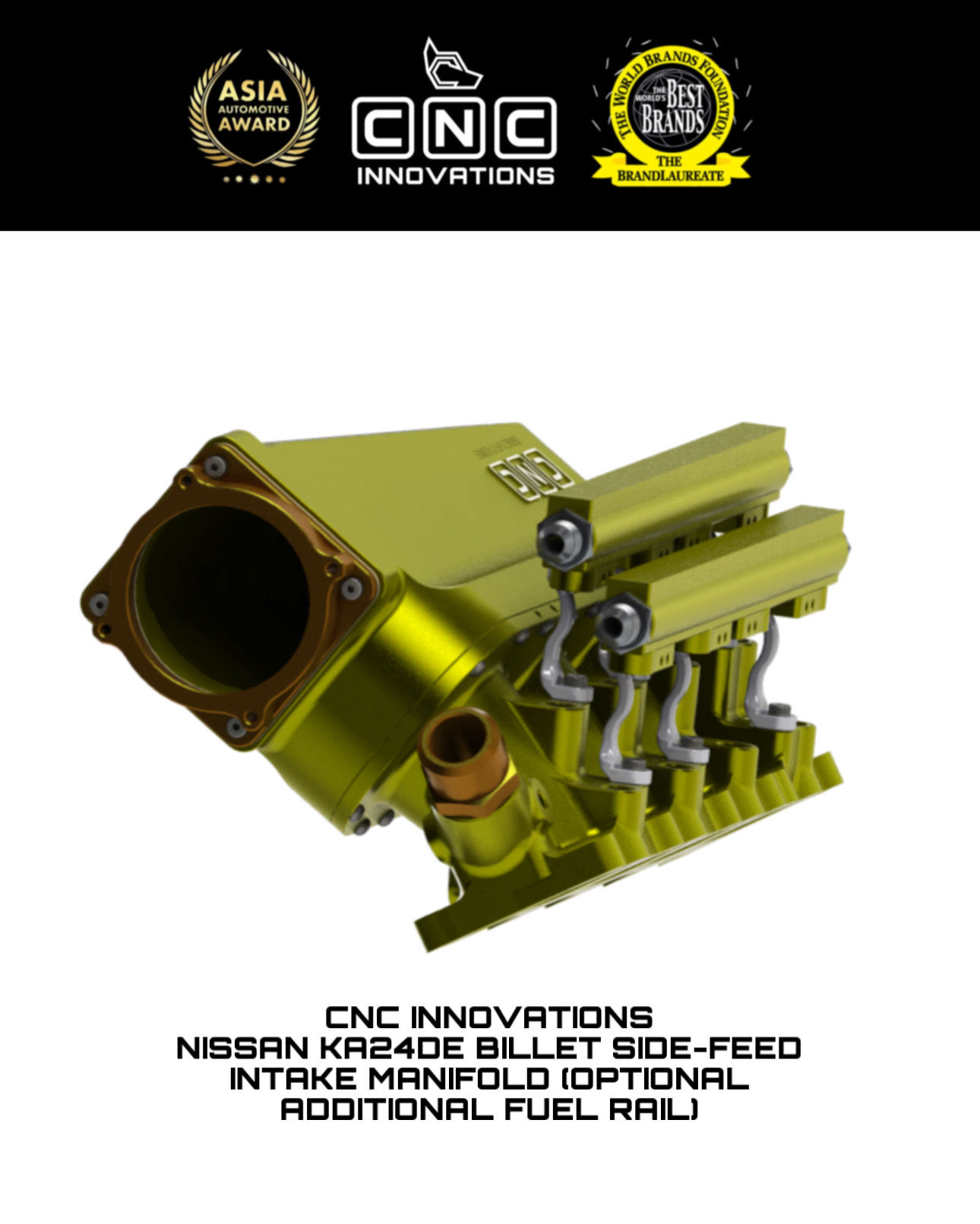 NISSAN KA24DE BILLET SIDE-FEED INTAKE MANIFOLD (OPTIONAL ADDITIONAL FUEL RAIL)