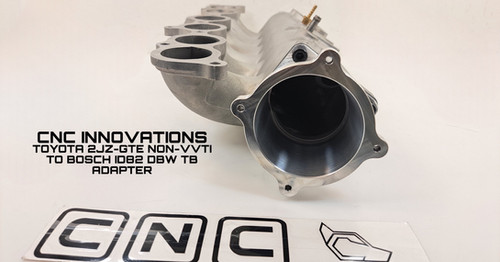 TOYOTA 2JZ-GTE NON-VVTI TO BOSCH ID82 DBW TB ADAPTER | CNC INNOVATIONS