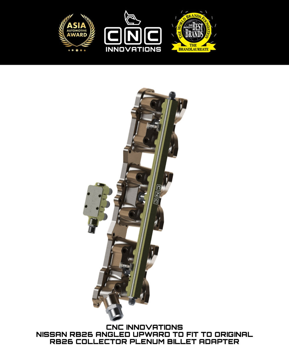 Thumbnail: NISSAN RB26 ANGLED UPWARD TO FIT TO ORIGINAL RB26 COLLECTOR & ITB BILLET ADAPTER