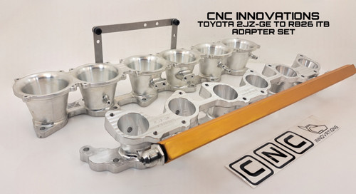 TOYOTA 2JZ-GE TO RB26 ITB ADAPTER SET | CNC INNOVATIONS