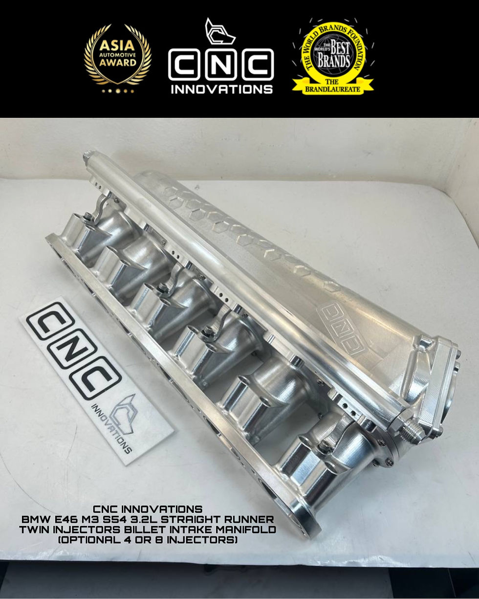 Thumbnail: BMW E46 M3 S54 3.2L STRAIGHT RUNNER TWIN INJECTORS BILLET INTAKE MANIFOLD (OPTIO