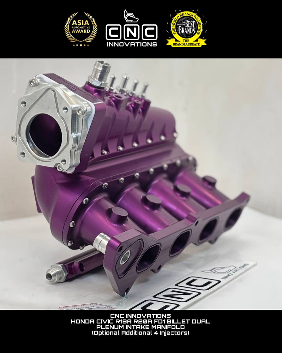 Thumbnail: HONDA CIVIC R18 R20 R18A R20A FD1 BILLET DUAL PLENUM INTAKE MANIFOLD (optional
