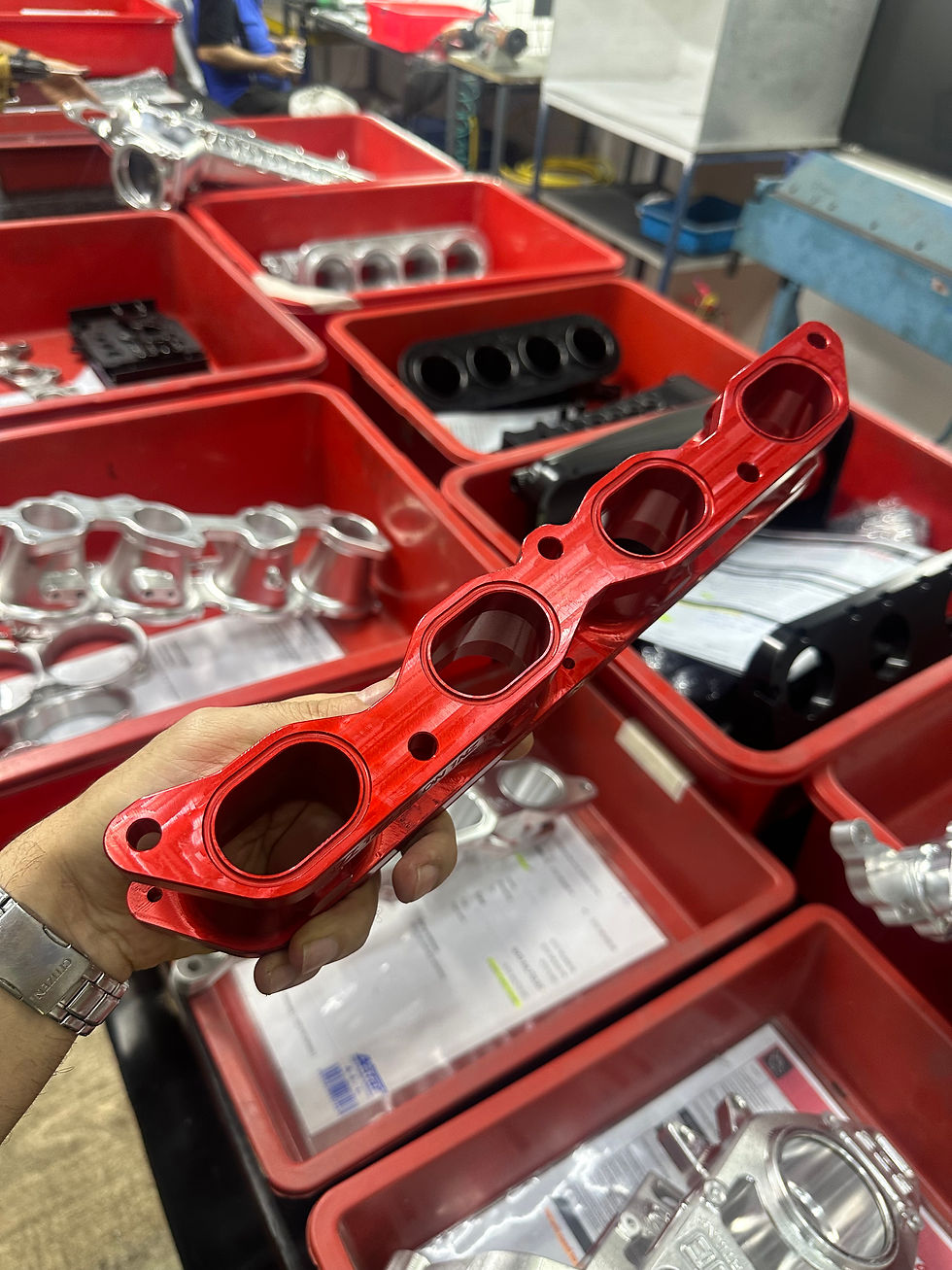 Thumbnail: TOYOTA 1ZZ 1ZZ-FE INTAKE MANIFOLD ON 1NZ 1NZ-FE ENGINE BILLET ADAPTER