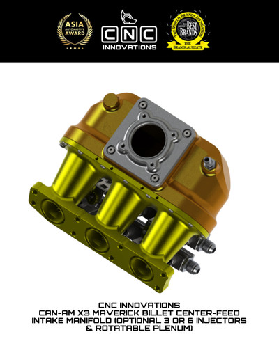 新品未使用 MANIFOLD ビッグベイト イエロー CAN-AM X3 MAVERICK BILLET CENTER-FEED INTAKE MANIFOLD (OPTIONAL 3
