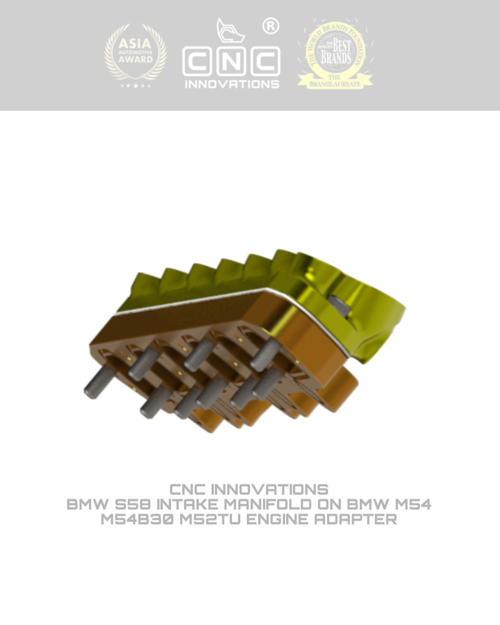 Thumbnail: BMW S58 INTAKE MANIFOLD ON BMW M54 M54B30 M52TU ENGINE CYLINDER HEAD ADAPTER