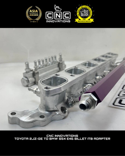 TOYOTA 2JZ-GE TO BMW S54 E46 BILLET ITB ADAPTER | CNC INNOVATIONS