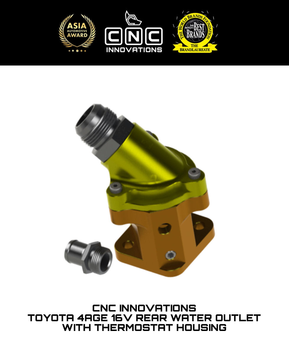 Thumbnail: TOYOTA 4AGE 16V REAR WATER OUTLET WITH THERMOSTAT HOUSING