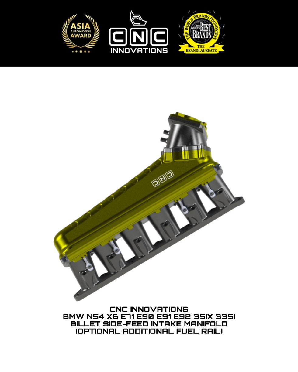 Thumbnail: BMW N54 X6 E71 E90 E91 E92 35IX 335I BILLET SIDE-FEED INTAKE MANIFOLD (OPTIONAL 