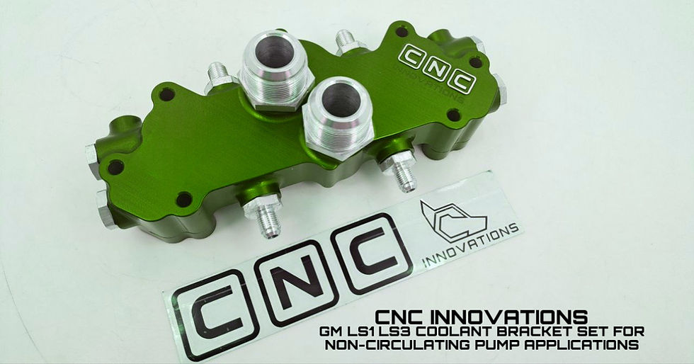 Thumbnail: GM LS1 LS3 COOLANT BRACKET SET FOR NON-CIRCULATING PUMP APPLICATIONS