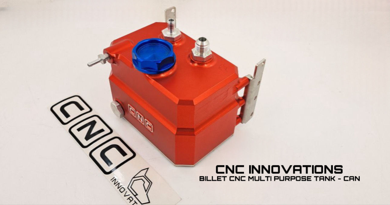 BILLET CNC MULTI PURPOSE TANK ( OIL CATCH TANK OR RADIATOR SPARE TANK)