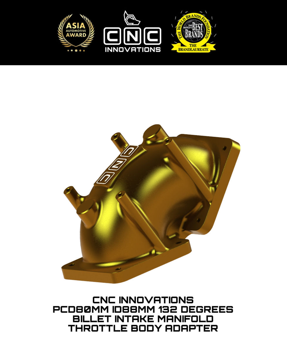 Thumbnail: CC80MM ID88MM 132 DEGREES BILLET INTAKE MANIFOLD THROTTLE BODY ADAPTER