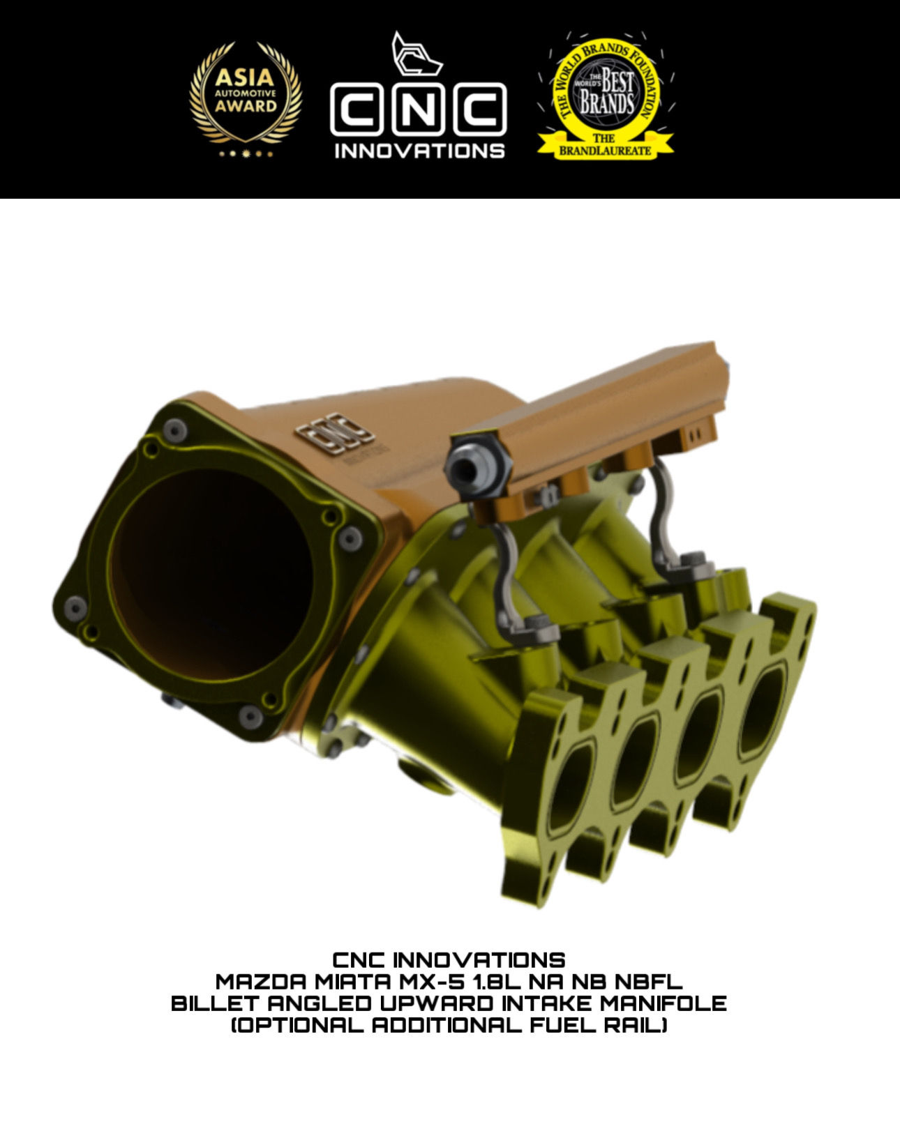 MAZDA MIATA MX-5 MX5 1.8L NA NB NBFL MAZDA BP4W ANGLED UPWARD INTAKE MANIFOLD