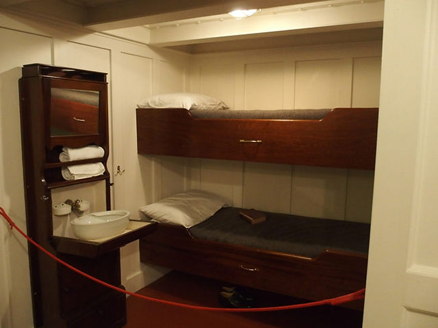 The small town of Cobh hosted the Titanic's 2nd to last stop before it's ill fated trip– Mock up of 3rd class bunk quarters