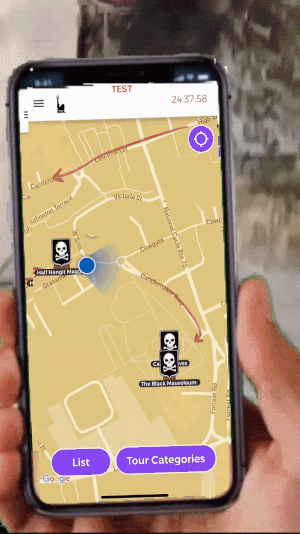 Navigating a freedom tour on the app