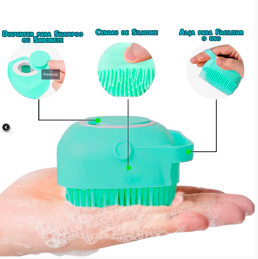 Miniatura: Escova Porta Shampoo de Banho Pet