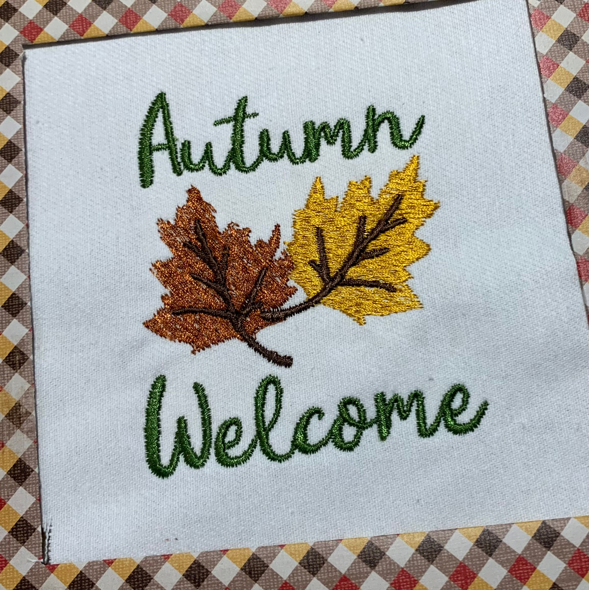 Autumn Welcome Embroidery Design