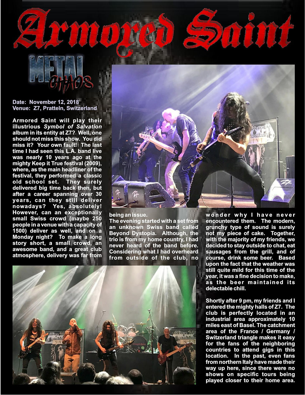 Armored Saint Page 1