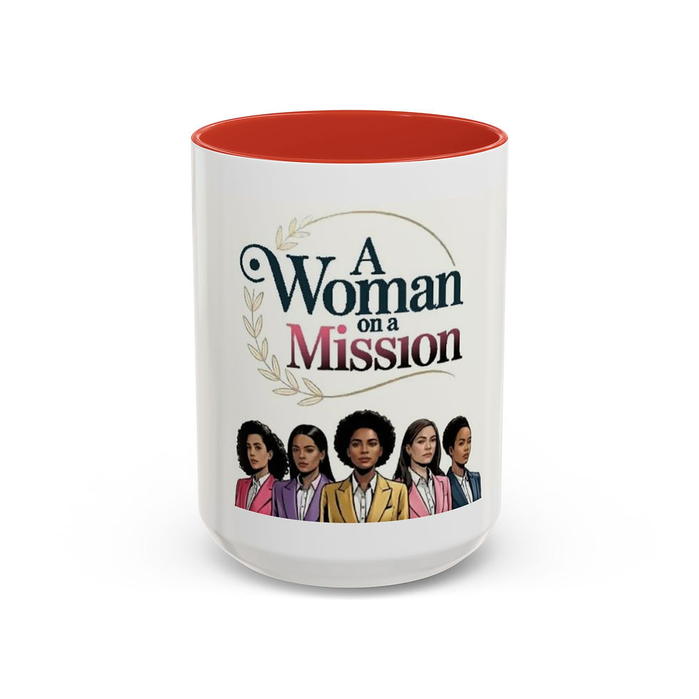 Thumbnail: A Woman on a Mission Accent Coffee Mug — Inspirational Feminist Gift