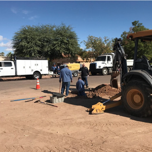 men working on new home build construction site