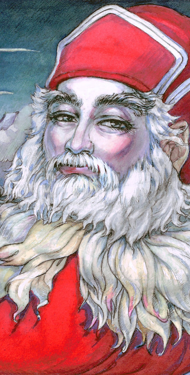 Illustration from several color images created for the children's book concept of the novel "Kris the Legend Begins"