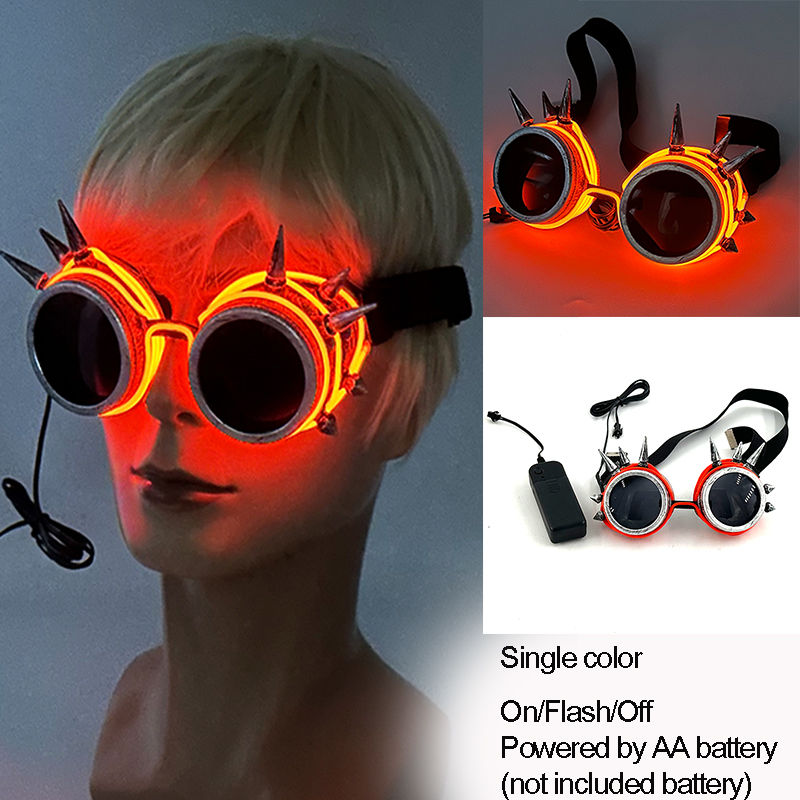 Thumbnail: Cool Luminous Colorful LED Light Up Glasses Glowing Neon Light Flashing Party Gl