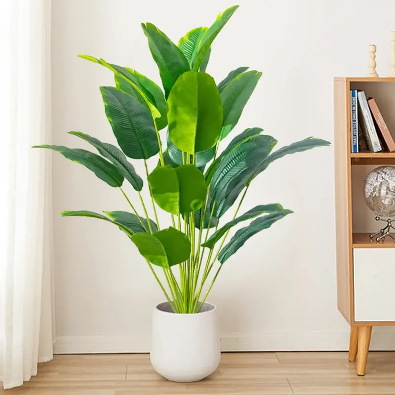 Thumbnail: 1pc Artificial Plants Large Tropical Palm Tree Fake Banana Plants Leaves Real To