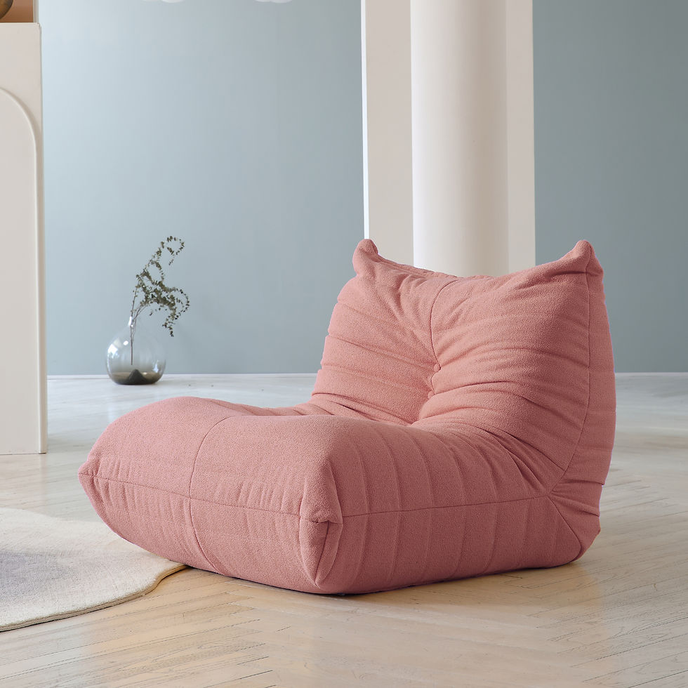 Thumbnail: Teddy Fabric Bean Bag Sofas Comfy Lazy Floor Sofa Couch Soft Lounge Chairs Foam-