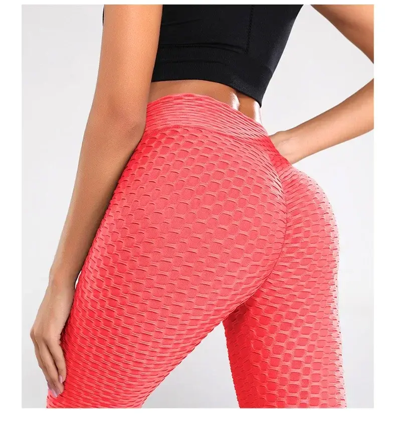 Thumbnail: S-3XL Women's Bubble Hip Lifting ExerciseYoga Pants Women Fitness Running High W