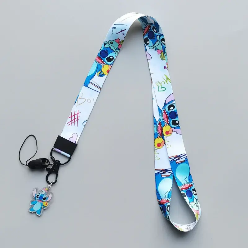 Thumbnail: Cute Stitch Cartoon Phone Strap with Neck Lanyard Neck Strap for Anime Fans and 