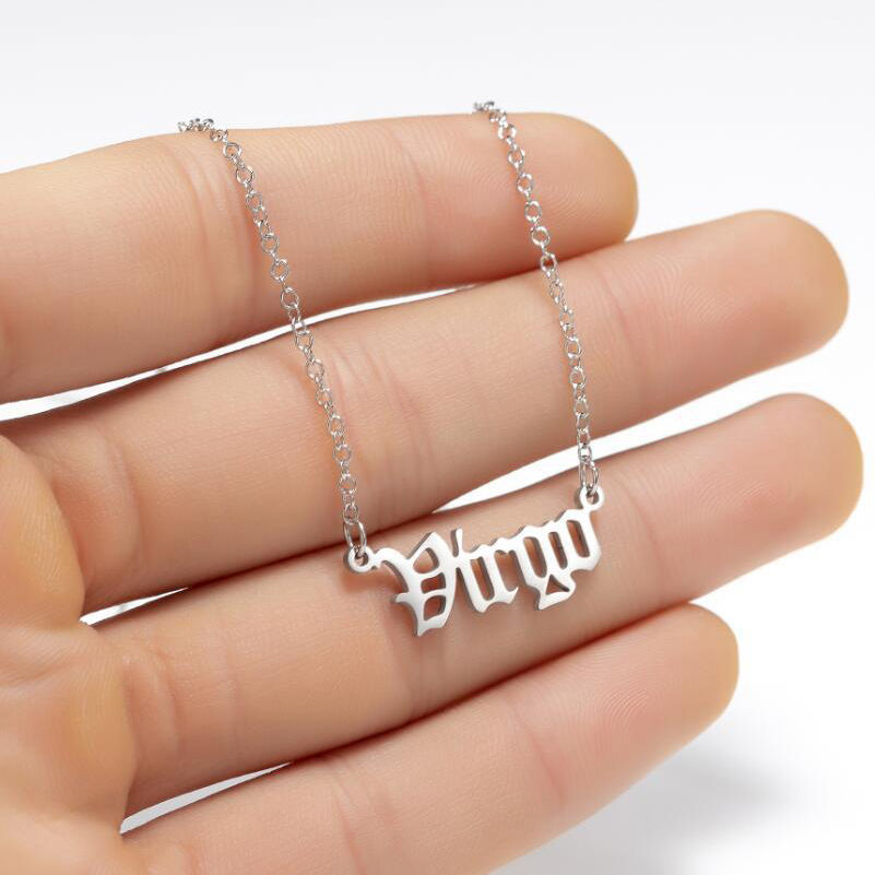 Thumbnail: Fashion 12 Zodiac Sign Necklace Jewelry Stainless Steel Tarnish Free 18K Gold Si