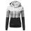 Thumbnail: Women Tracksuit Printing Hooded Sweatshirt Sweatpant Color Block Versatile Casua