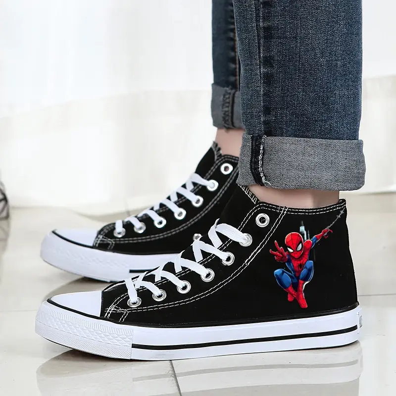 Thumbnail: Disney Stitch Minnie Men High Top White Canvas Shoe Mens Sneakers Fashion Breath