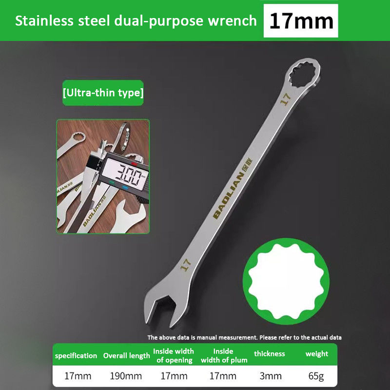 Thumbnail: Ultra-thin Open End Wrench 5-32MM Ratchet Wrenches Universal Spanners Dual-purpo