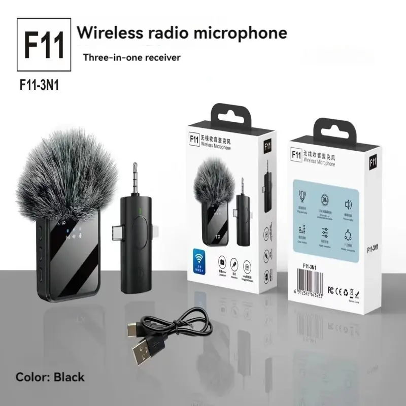 Thumbnail: Wireless Lavalier Microphone for Camera,iPhone,Android,Microphone Reverb Sound V
