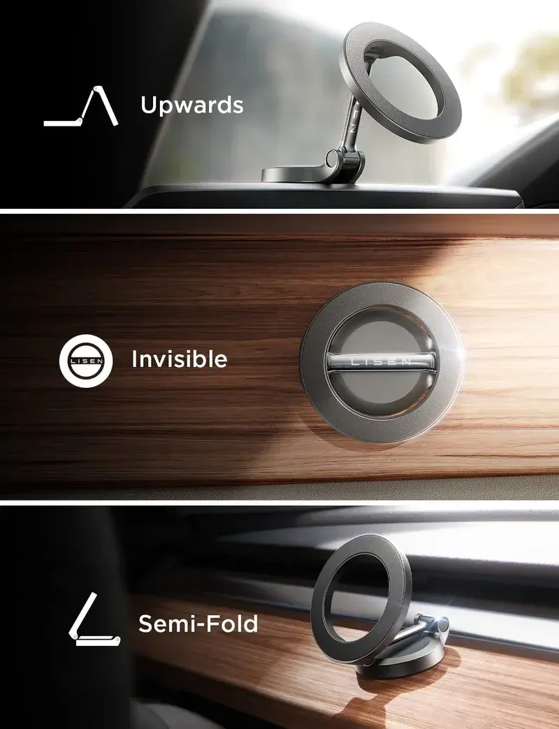 Thumbnail: LISEN for MagSafe Car Mount 360° Rotation Magnetic Phone Holder for Car for IPh