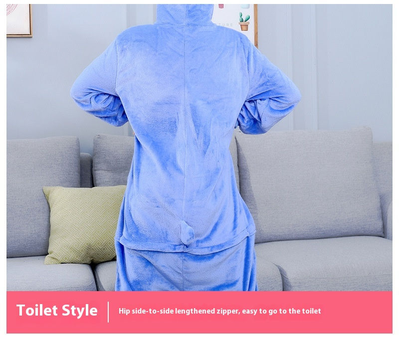 Thumbnail: Lilo Stitch Anime Cosplay Costumes Women Men Cartoon Jumpsuit Adults Cute Flanne