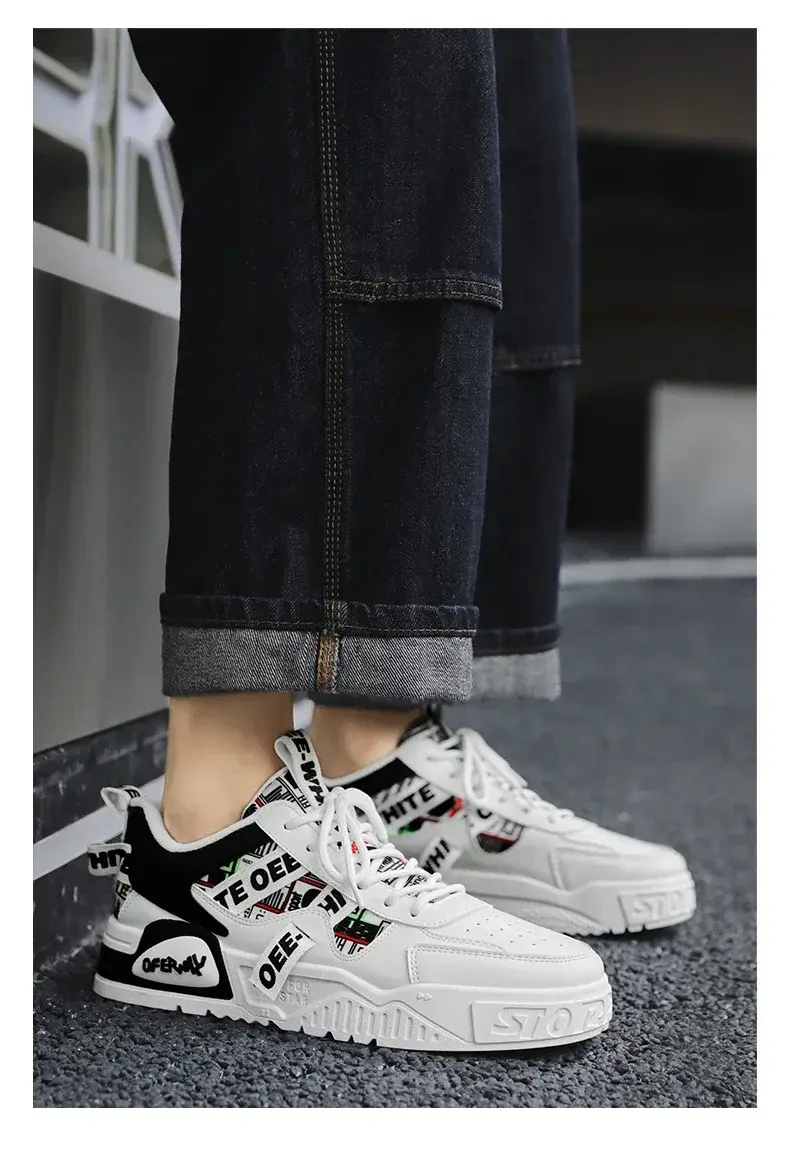 Thumbnail: New Skateboard Mens Shoes Summer Sneakers Leather Casual Fashion Outdoor Running