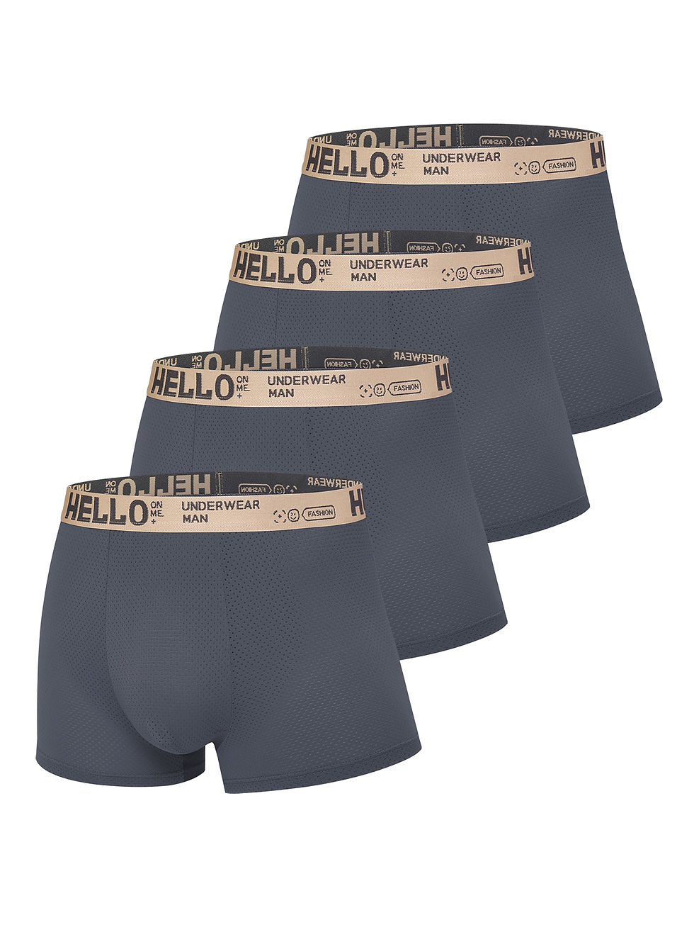 Thumbnail: 4pcs/set Men Boxer Shorts Ice Silk Men's Underwear Fashion Breathable Soft Under
