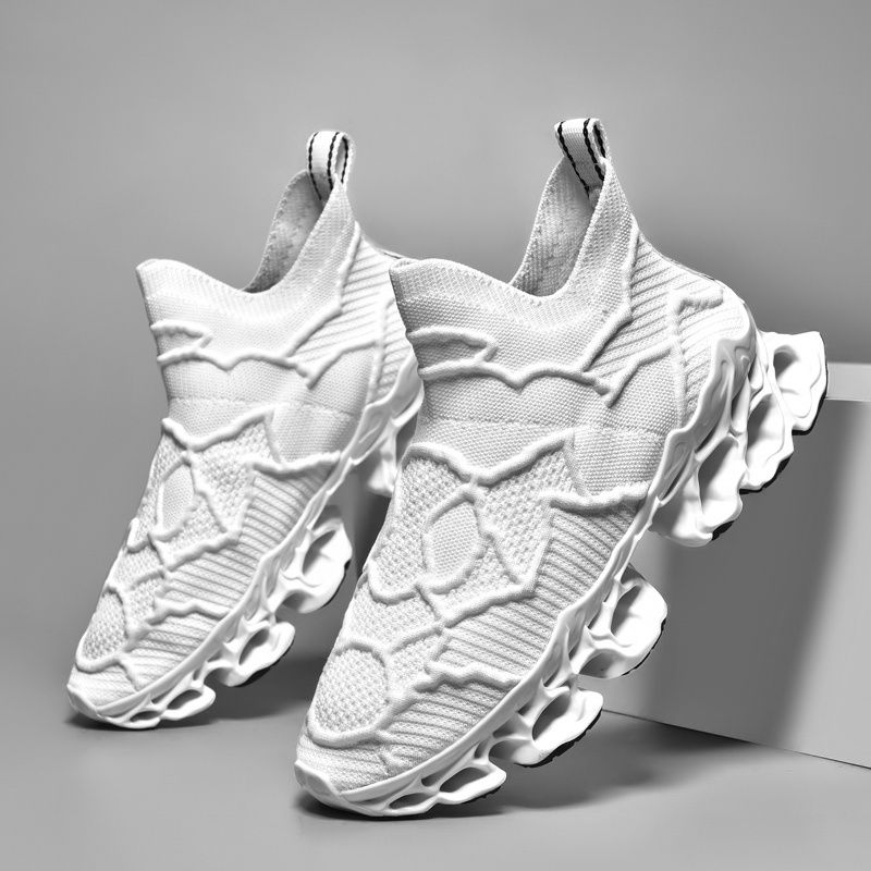 Thumbnail: Men's Breathable Shock Absorbing Shoes Running Race Blade Sneakers With Assorted