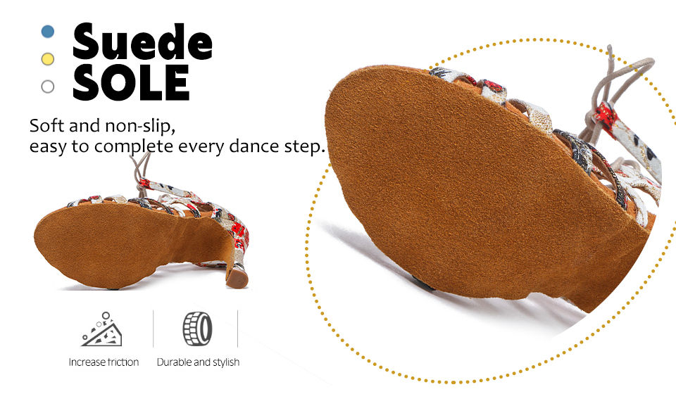 Thumbnail: Woman Dance Heels For Dancing Latin Shoes Heeled Ballroom Tango Jazz Girls Ladie