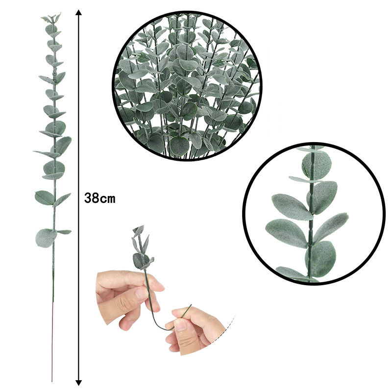 Thumbnail: Yannew 12pcs Artificial Eucalyptus Stems Silver Dollar Greenery Fake Plants for 