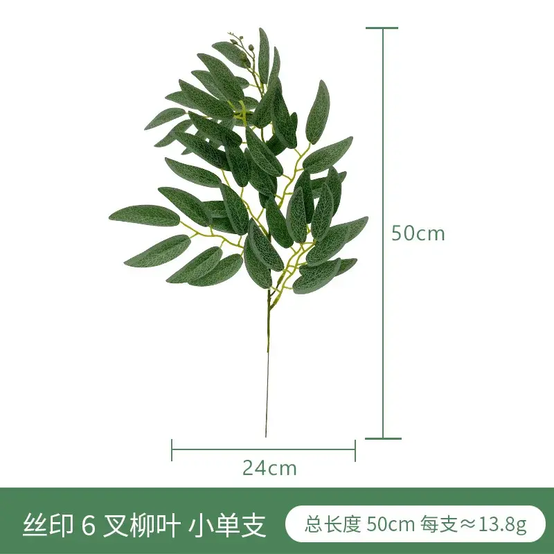 Thumbnail: Artificial Green Plant Fake Eucalyptus Leaf Flower Arrangement Accessories Weddi