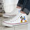 Thumbnail: High-Top Vulcanized Canvas Platform Sneakers Custom Donald Duck Daisy Duck Shoes