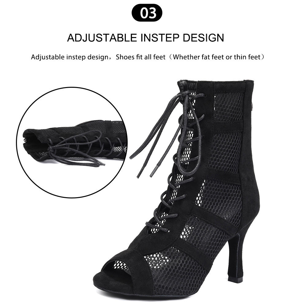 Thumbnail: Latin Dance Shoes Women Girls Pole Ladies Dancing Shoes High Heels bd Competitio