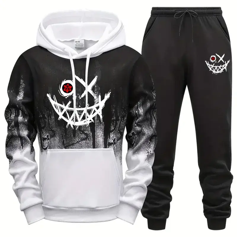 Thumbnail: 2025 New Arrival Men's Hooded Sweatshirts Sweatpants 2pcs Set Fall Winter Daily 